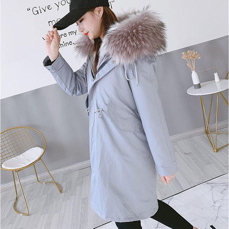 Women's   Faux Fur Lined Parka Long Hooded Parka Jacket with Detachable Liner Drawstring  Faux Fox Fur Coat with Faux Fur Collar Plus Size