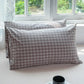 Cotton Pillow Case Skin-friendly Washed Cotton Pillow Case Check Simple Pillow Case