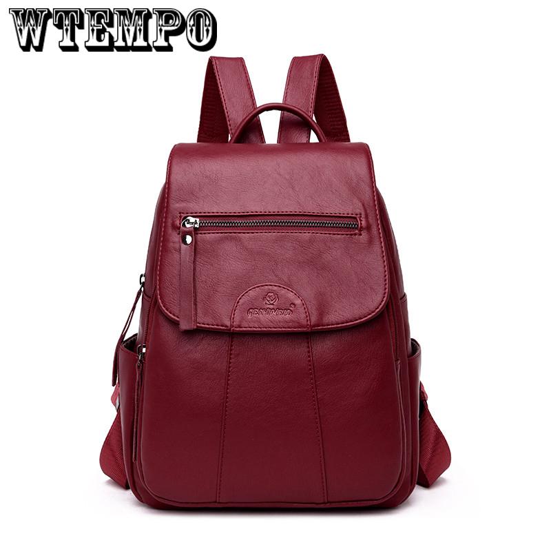 Fashion School Backpack Teenage Girls High Quality Leather flower Women Shoulder Bag Backpack