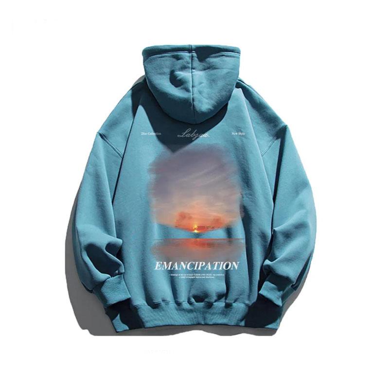 Autumn and Winter Warm and Comfortable Loose Hooded Sweater Men's Casual Long-sleeved Shirt