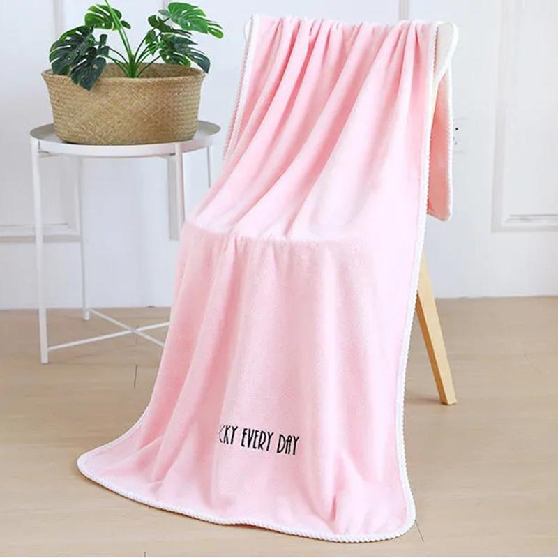 Adult's Bath Towels Super Absorbent Non-shedding Thicker Towels Baby Household Wraps Quick-dry Bath Towels Body Wrap Solid Color Towels for Bathroom