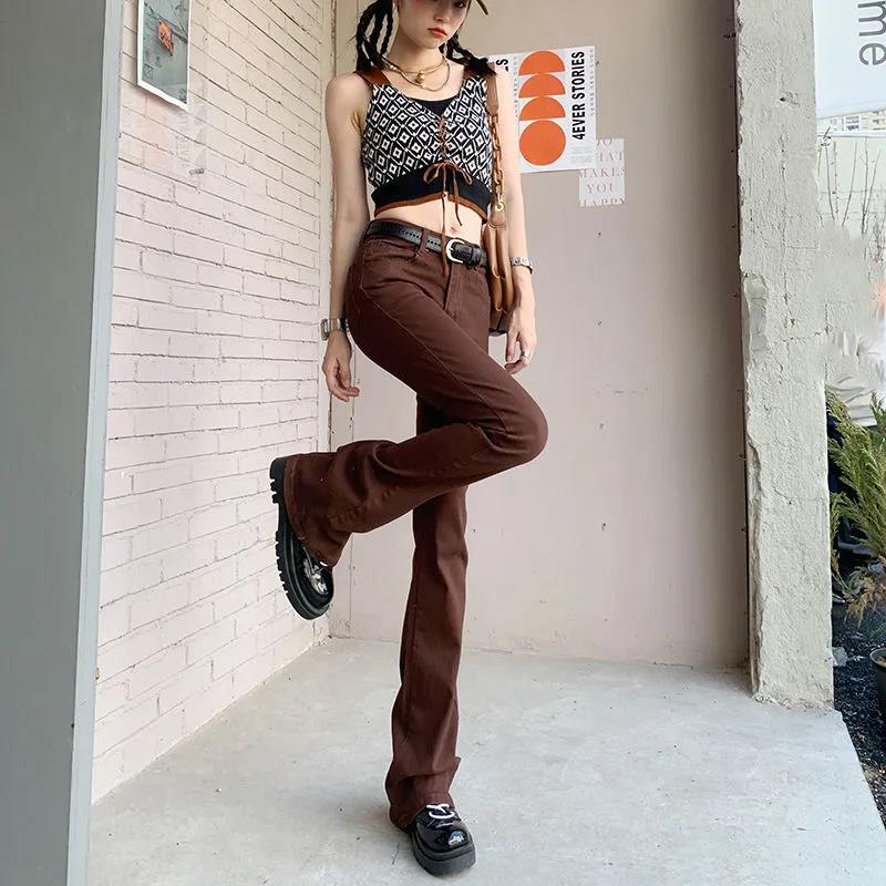 European and American Style High Waist Speaker Elastic Jeans Female Autumn Tight Weight Thin Retro Vertical Throttle Plus Micro-trousers Tide