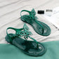 Summer Sandals Female Butterfly Flower Korean Beach Shoes Candy Color Flat Flip-flops Ladies Sandals Student Shoes