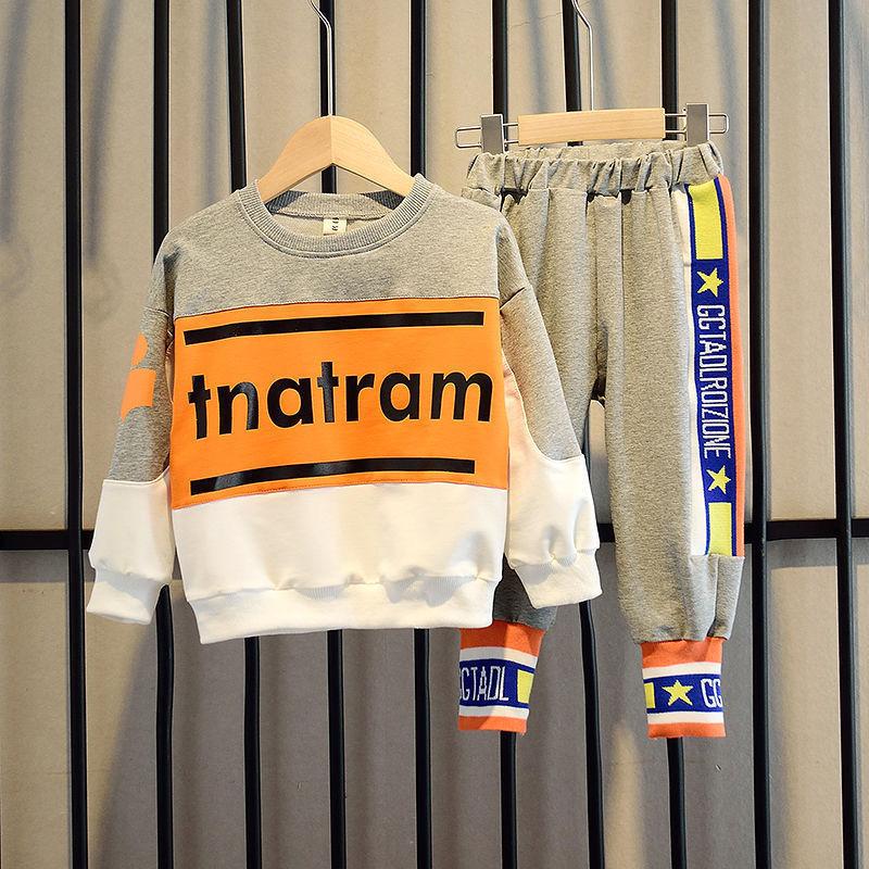 Children's Clothing Spring and Autumn Clothing Suits 2021 Boys Sports Handsome Middle-aged Children's Autumn Two-piece Suit