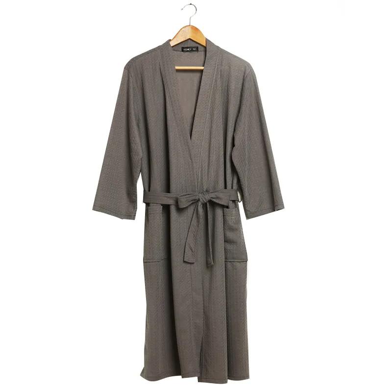 Spring and Summer Pajamas Cotton Long Bathrobe Pajamas Male Couple Pajamas Home Clothes Thin Pajamas Large Size