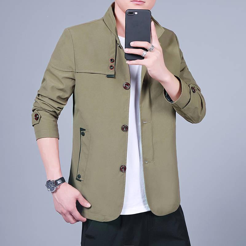 Trench Coat Mens Jacket Autumn Coat Mens OverCoat Slim Fit Brand Clothing Windbreaker Male Business