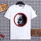Clown Print T-shirt Casual Thin Shirt Elegant Loose O-Neck Short Sleeve Tees Men Clothing Streetwear Summer