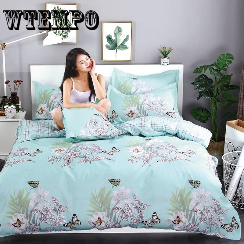 Wtempo Brand 3pcs Bedding Set Quilt Cover Duvet Cover Set Pillowcase Queen King Size Comforter Set