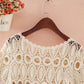Hollow Out See-through Knitwear Loose-fitting Thin Pullover Top All-match Short with Skirt Jacket Thin Blouse Breathable