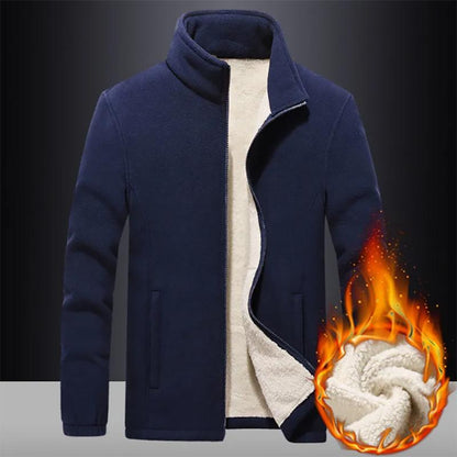 Autumn and Winter Men's Fleece Sweatshirts Polar Fleece Warmth Plus Fat Plus Size Fat Sweater