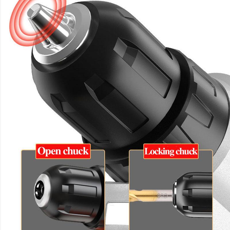 18V Cordless Electric Drill Set Brushless Impact Drill High Torque Electric Screwdriver Home Utility Tool