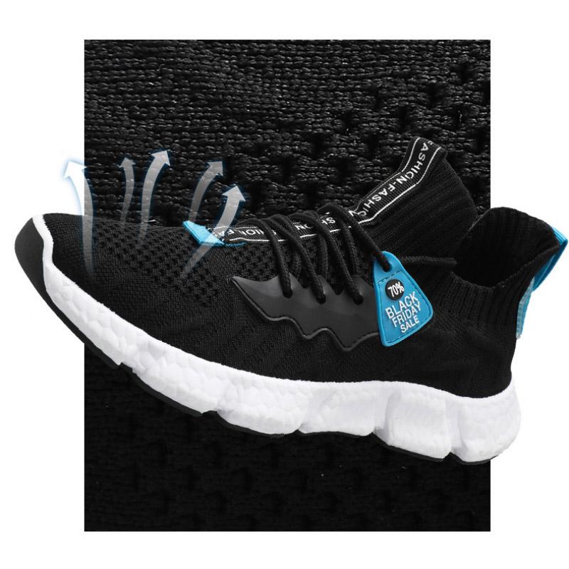 Men Sneakers Lightweight Fashion Casual Shoes Men Slip on Walking Socks Shoes Trainers Mesh Flat Homme Big Size