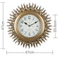 European Style Wall Clock Retro Silent Living Room Clock Creative Sun Clock American Quartz Clock Decorative Wall Watch