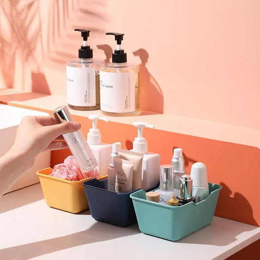 Desktop Sundries Storage Box Frosted Small Box Plastic Dust-proof Household Finishing Cosmetics Snack Storage Storage Box
