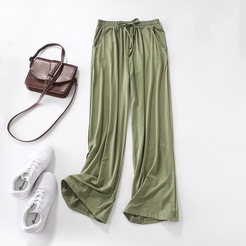 Spring Autumn Casual Loose Pants Women Thin Breathable Flared Trousers Lady Straight Pants