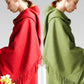 Winter Scarf Women Thick Warm Shawls and Wraps Solid Cashmere Scarves with Tassels Pashmina