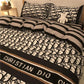 Modern Minimalist Cotton Striped Bed Sheet Quilt Cover Single Double Bed Bedding Four-piece Set
