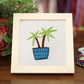 Plant Printing Embroidery DIY Su Embroidery Handmade Cross Stitch Fabric Material Package European Style Home Adult Beginner