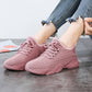 Mesh Women Shoes Breathable Flat Shoes Casual Ladies Lace-up Sneakers Autumn Single Shoes All-match Sports Running Shoes