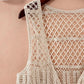 Solid Color Hollow Out Women's Vest Sleeveless Spring and Summer Loose Casual Knitting Waistcoats