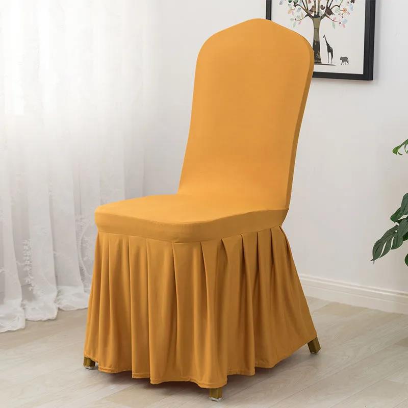 White Red Chair Cushion Cover Home Hotel Restaurant Wedding Banquet Elastic Chair Cover Dust Protection Stool Cover