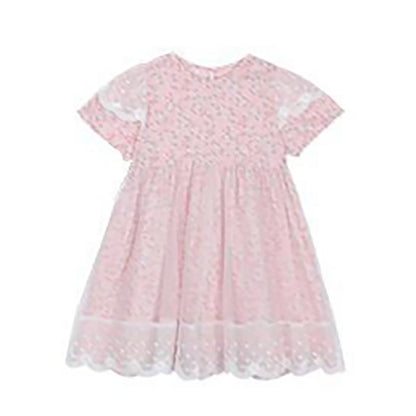 Summer Girls Tutu Dress Baby Dress Kids Dress Children Vestidos Toddler Dress See Through Mesh Patch 2 To 7 Yrs