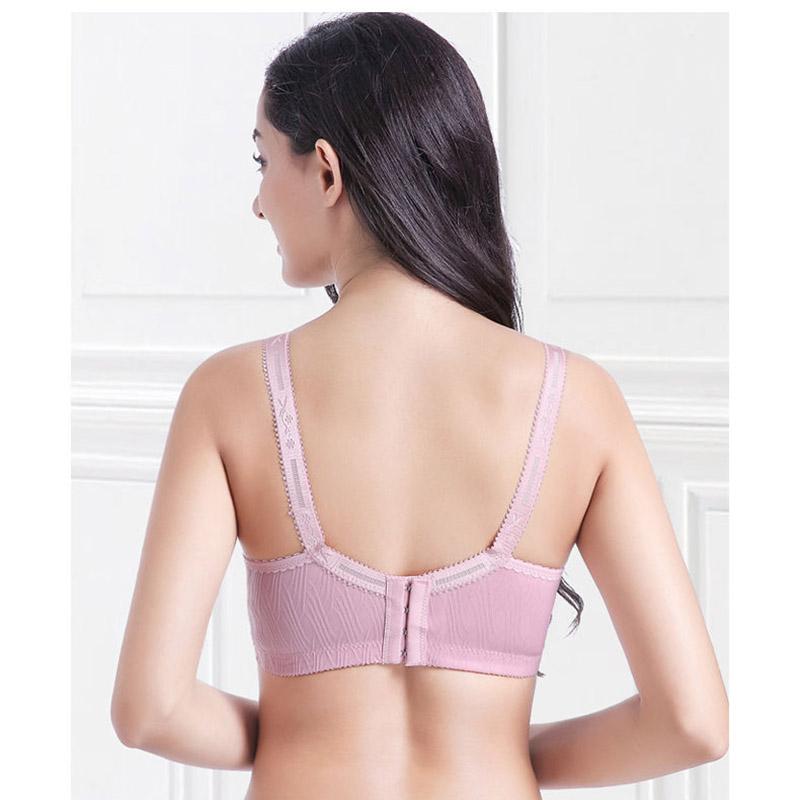 Large Size Lace Sexy Medium Thick No Steel Rings Gathering Comfortable Bra Adjustable Beautiful Back Receiving Deputy Breast Ladies Underwear Bra