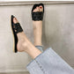 Fairy Style Slippers Indoor and Outdoor Flat-bottomed Wild Korean Round Side Open-toed Sandals and Slippers