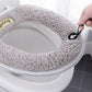 Lambswool Toilet Seat Covers Winter Warm Thick Toilet Seat Mat with Handle Sunshine Pattern Cartoon Cute Toilet Seat Cushion Bathroom Lavatory Pad