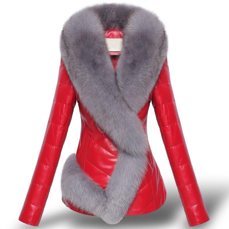 Winter Jacket Women Deerskin Plus Size Thick Coat Lapel Trench Jacket Solid Color