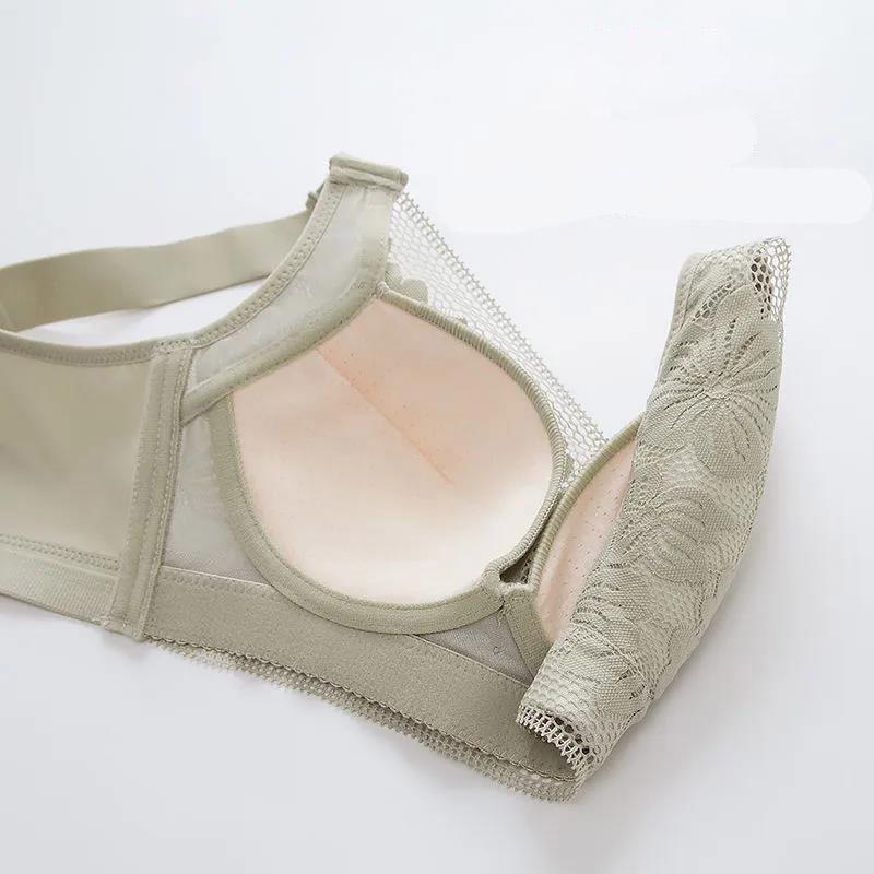 Thin Sexy Gather Up Support Full Cup No Steel Rings Receiving Side Breast Anti-sagging Women's Underwear Bra