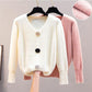 Imitation Mink Sweater Women V-neck Furry Knit Sweater Coat Autumn and Winter Knitted Jumper Top
