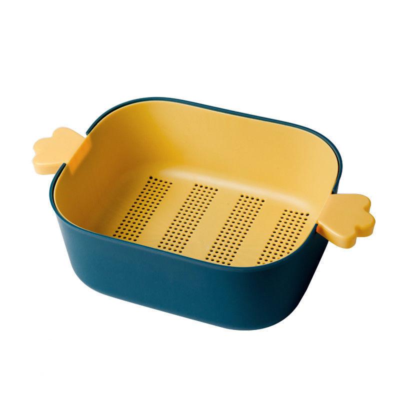 Drain Basket Plastic Kitchenware Daquan Multifunctional Fruit and Vegetable Washing Basket Two-piece Set