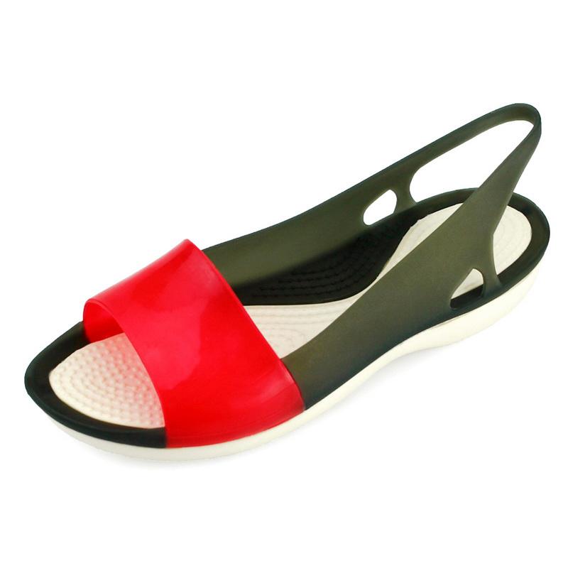 Comfortable and Soft Mother Sandals Women's Beach Shoes Women's Hole Shoes Wedges Open-toe Sandals Non-slip Women's Sandals