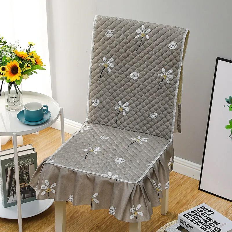 Cushion Integrated Set Chinese Lace Chair Cushion Household Simple Thickened Non-slip Dining Table and Chair Cover
