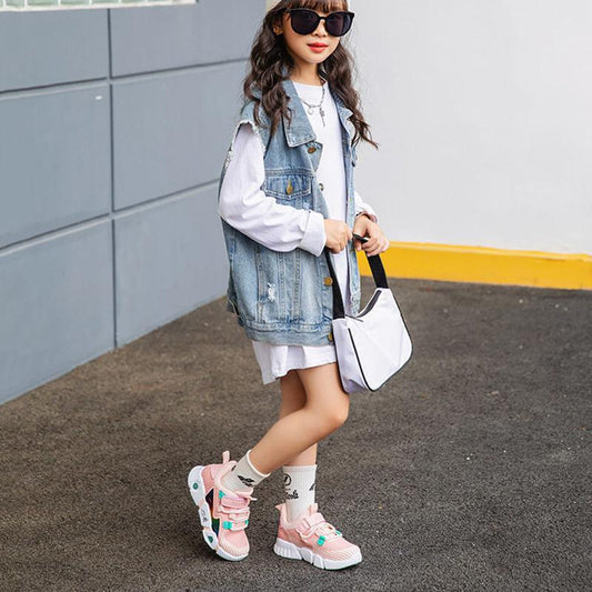 Spring Children's Sports Shoes Boys Breathable Net Shoes School Girls Shoes Sneakers