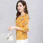 Women's Summer Short-sleeved Chiffon Shirt Large Size Loose Floral Lace-up Top