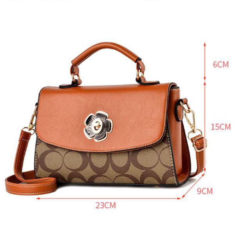 PU Leather Crossbody Bags women shoulder bag camellia female handbag small bag fashion messenger bag small square bag