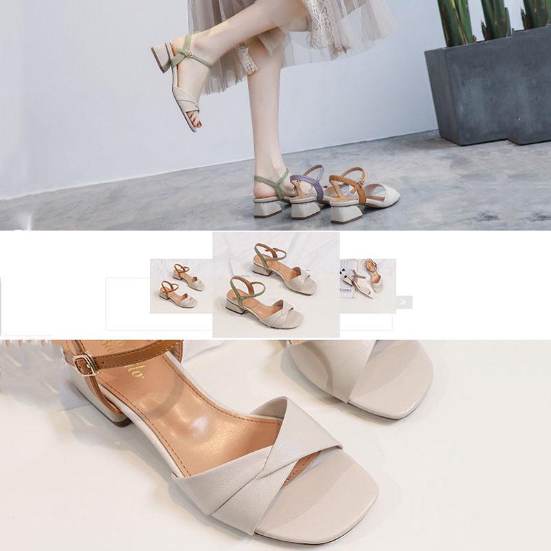 All-match Word Buckle Flip Flops Women's Sandals Summer Platform Platform Shoes Student Flat Roman Shoes