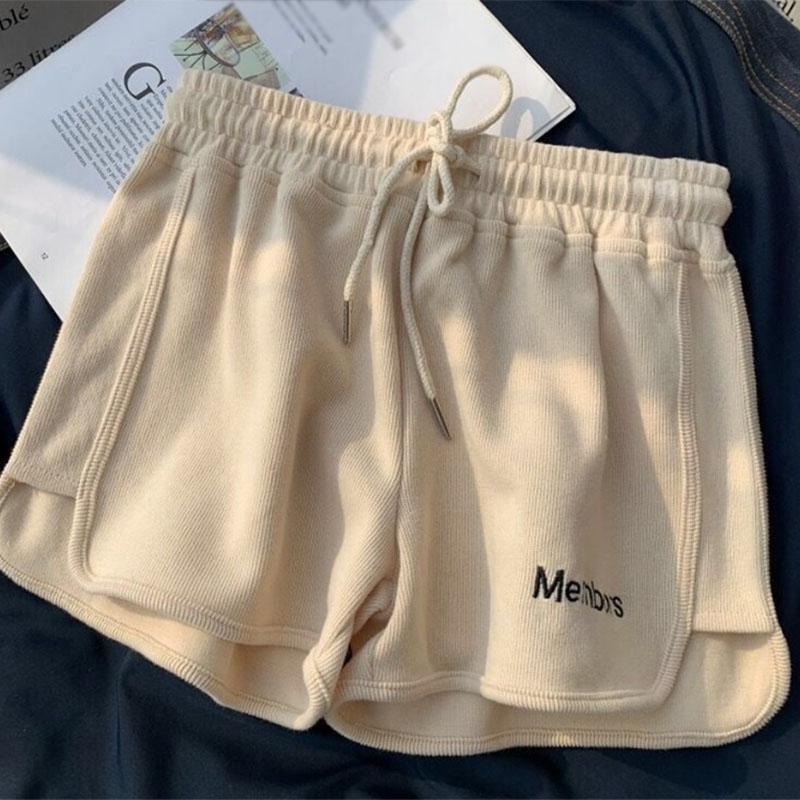 Shorts Women's Summer Loose Solid Color High Waist Sports Casual All-match Printed Yoga Pants