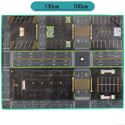 Highway Road Parking Map Play House Game Baby Crawling Mat Children's Urban Traffic Scene Map