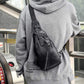 Fashion Chest Bag Men Black Waterproof Multi-pocket Crossbody Outdoor Sports Fitness Shoulder Bag