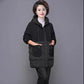 Middle-aged and Elderly Down Padded Jacket Women's Autumn and Winter Jackets, Long Padded Coat, Large Size Thick Padded Jacket