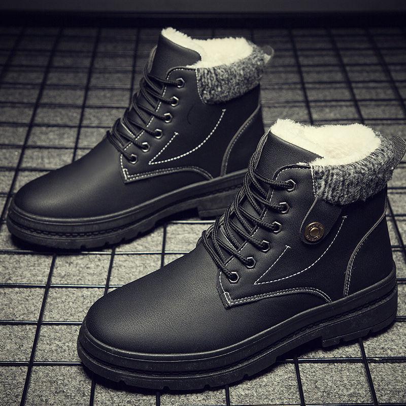 Large size boots shoes Outdoor Snow boots Non-slip Wear resistant Martin boots Men's Combat boots