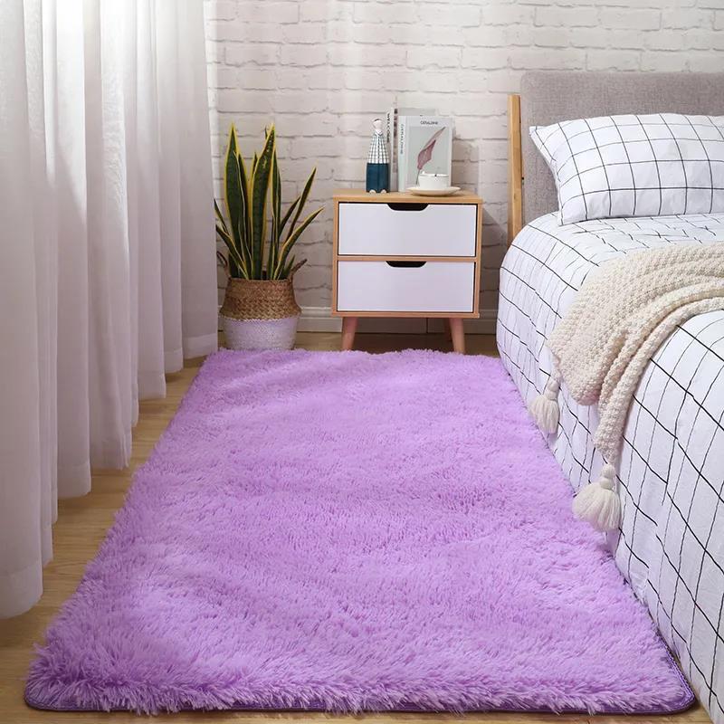 Soft and Thickened Living Room Carpet Solid Color Cushion Blanket Bedroom Bedside Plush Carpet