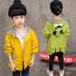 Autumn/Winter Boys Jackets Children Cute Hooded Coat for Boy Outwear Clothes Kids Long Sleeve Windbreaker