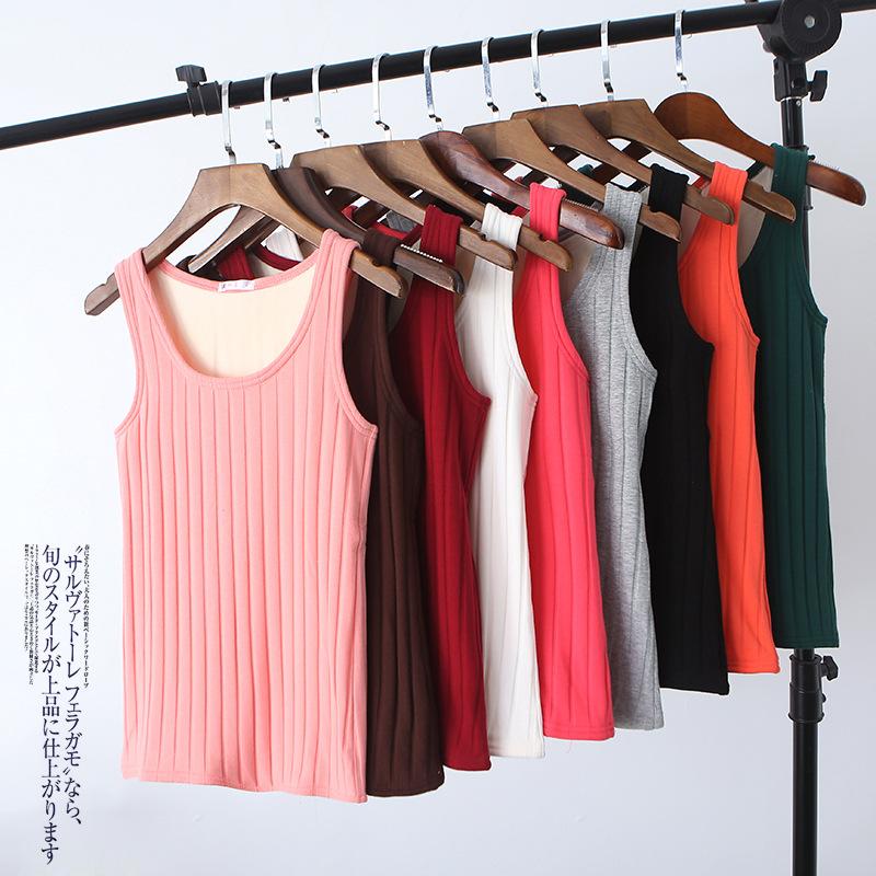 Sexy Winter Thermals Seamless Thermal Underwear Warm Body Tops Vest Women Sleeveless Slim O Neck Spandex Solid Top Shaper