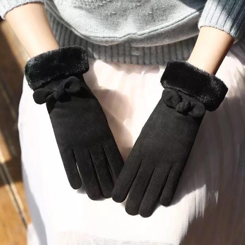 Birthday present Winter Warm gloves Christmas gift Woman Trend fashion gloves Plush Cotton gloves