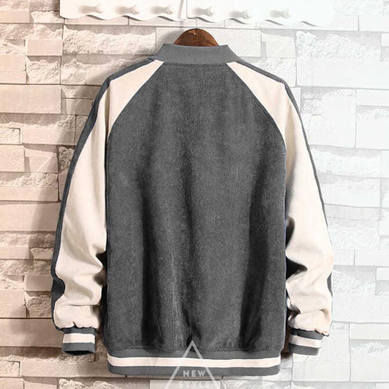 Men's Spring and Autumn Denim Jacket Casual Jacket Baseball Uniform Workwear Men's Long Sleeve Short Warm Button Jacket