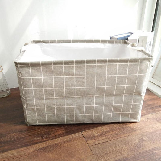 Cotton Linen Large Storage Box Dirty Clothing Basket Waterproof Foldable Item Finishing Storage Box